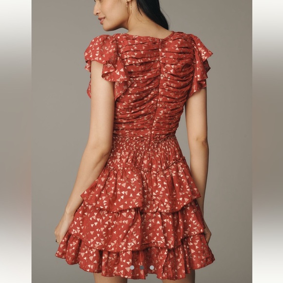 Red Ruffled Dress - Picture 2 of 3